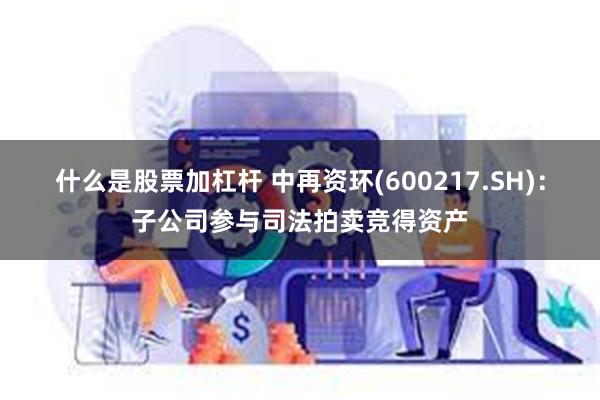 什么是股票加杠杆 中再资环(600217.SH)：子公司参与司法拍卖竞得资产