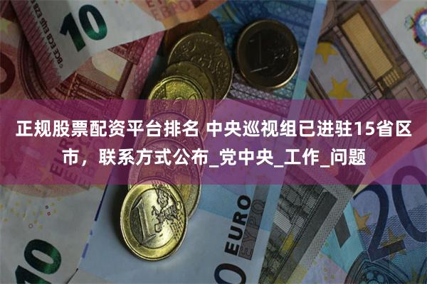正规股票配资平台排名 中央巡视组已进驻15省区市，联系方式公布_党中央_工作_问题
