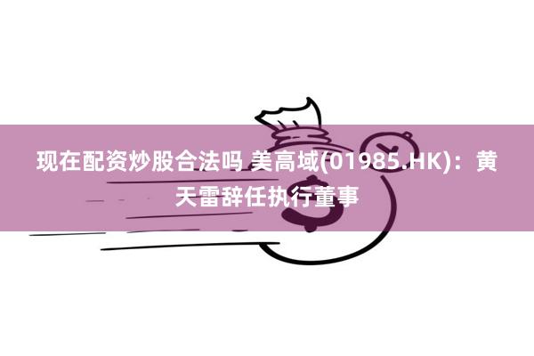 现在配资炒股合法吗 美高域(01985.HK)：黄天雷辞任执行董事
